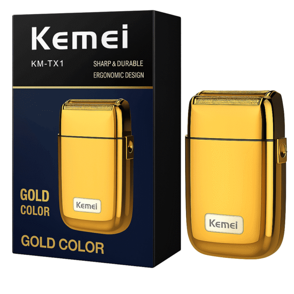 ChatGPT Image 21 ago 2025, 11_35_09 p.m. Afeitadora Kemei KM-TX1 dorada