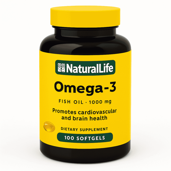 ChatGPT Image 31 ago 2025, 02_01_47 p.m. (1) Vitaminas Omega 3 100 Cápsulas Natural Life Sabor Sin Sabor